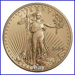 2024 1 oz American Gold Eagle Coin BU US Mint Gold