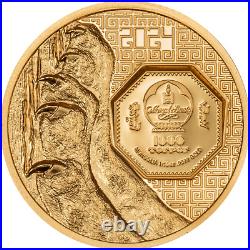 2024 Mongolia Wild Mongolia Snow Leopard 1/10 oz Gold Proof Coin