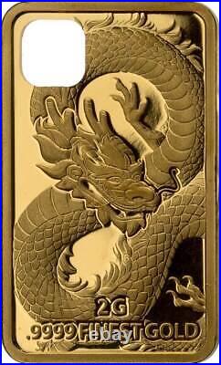 2024 Solomon Islands Lunar Dragon 2 Gram Gold Pendant Coin