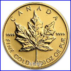 Canada 1/20 oz Gold Maple Leaf (Random Year)