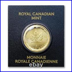 Canadian Gold Maple Leaf Coin Brilliant Uncirculated 2023 1 Gram 50c BU