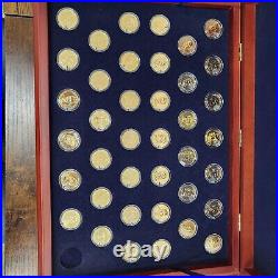 Complete Franklin Mint Presidential gold coin set