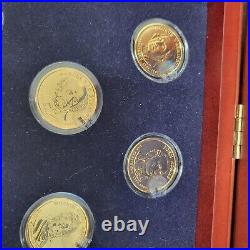 Complete Franklin Mint Presidential gold coin set