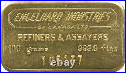 Engelhard Industries 100 Grams Gold Bar 0735