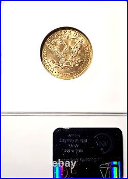 Gold 1881 $5 Half Eagle Liberty NGC MS64 Soap Box Scarce Make Offer Free S/H