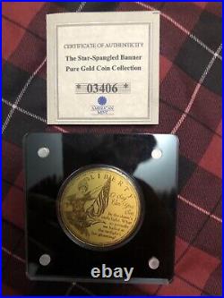 The Star Spangled Banner Pure Gold Coin