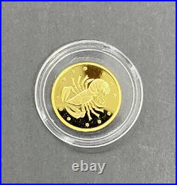 Ukraine gold coin Cancer 2 UAH, 2008 year, 1.24 g, (Au 999,9) Uncirculated